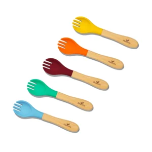 6 Training Forks | Bamboo & Silicone
